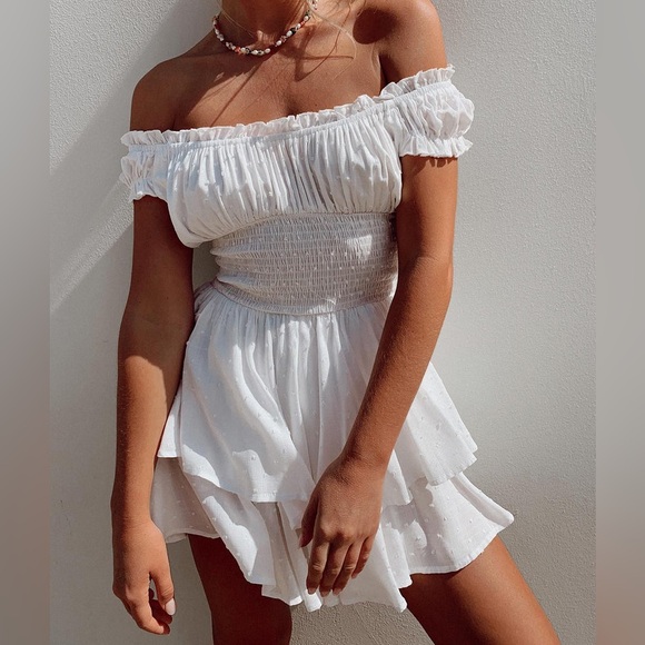 SOLD - Princess Polly THE LOVE GALORE ROMPER WHITE | 6 - Picture 2 of 7